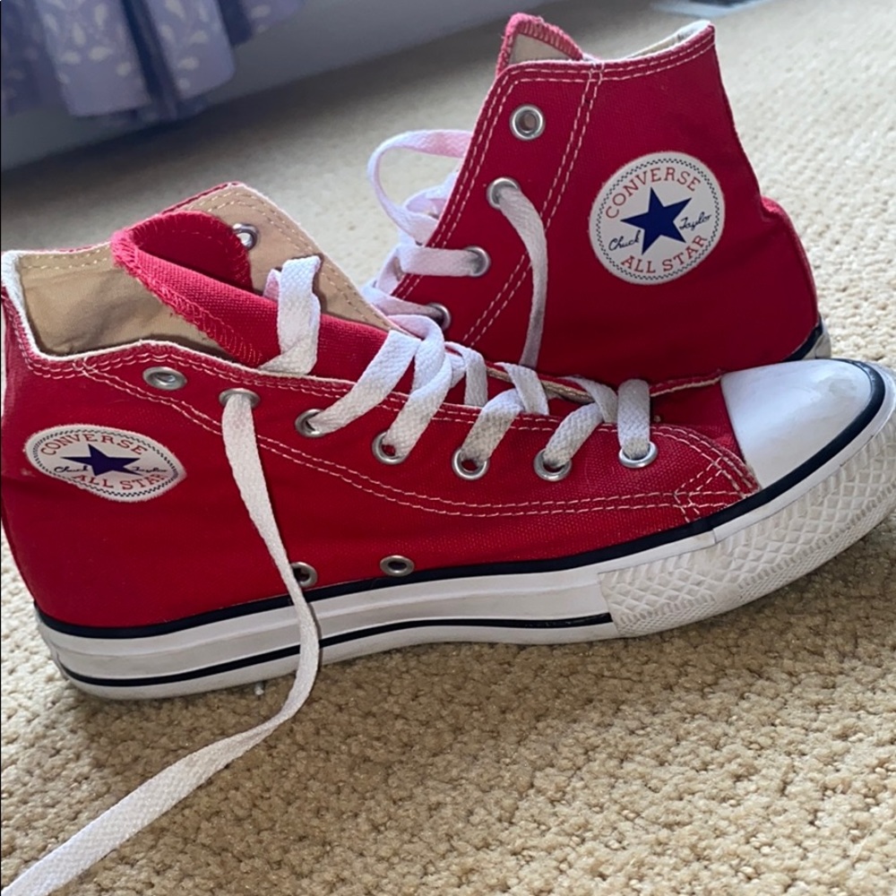 Red Hightop Converse